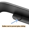 Z metnal Small Glass Bathroom Shelves, Matte Black Floating Shelf,