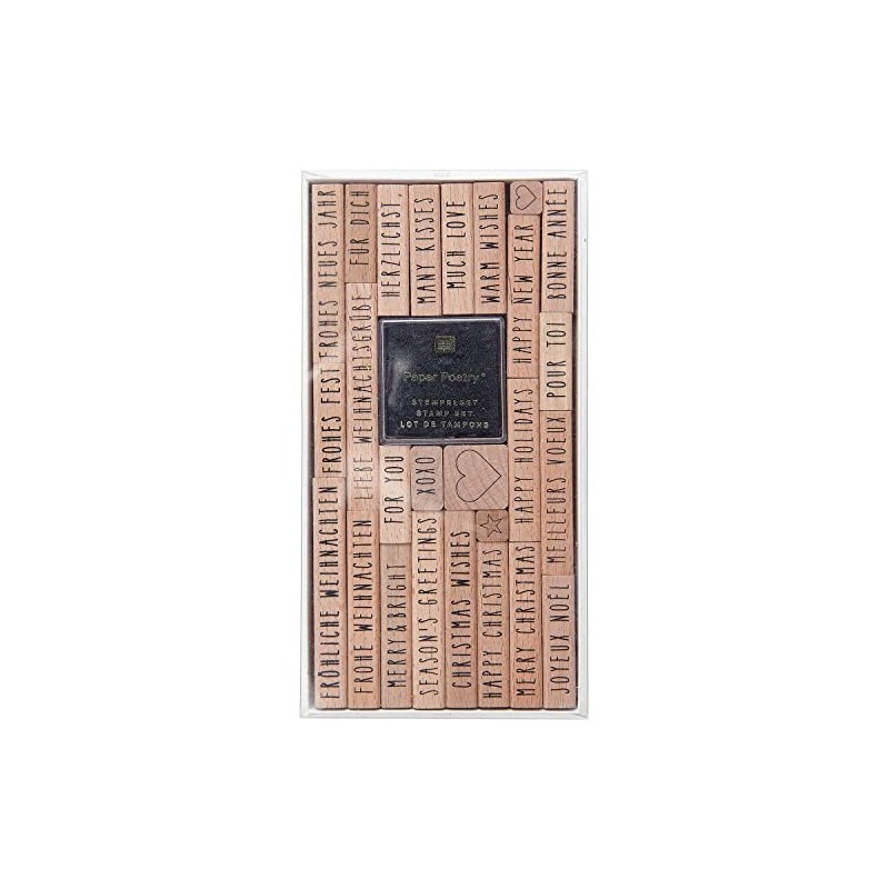 Merry Christmas stamp set, Typewriter FSC 100%