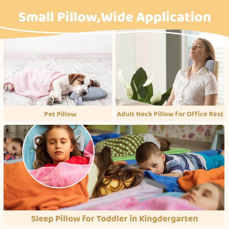 vocheer Small Pillows for Sleeping, 11"x7" Mini Travel Pillow, Tiny