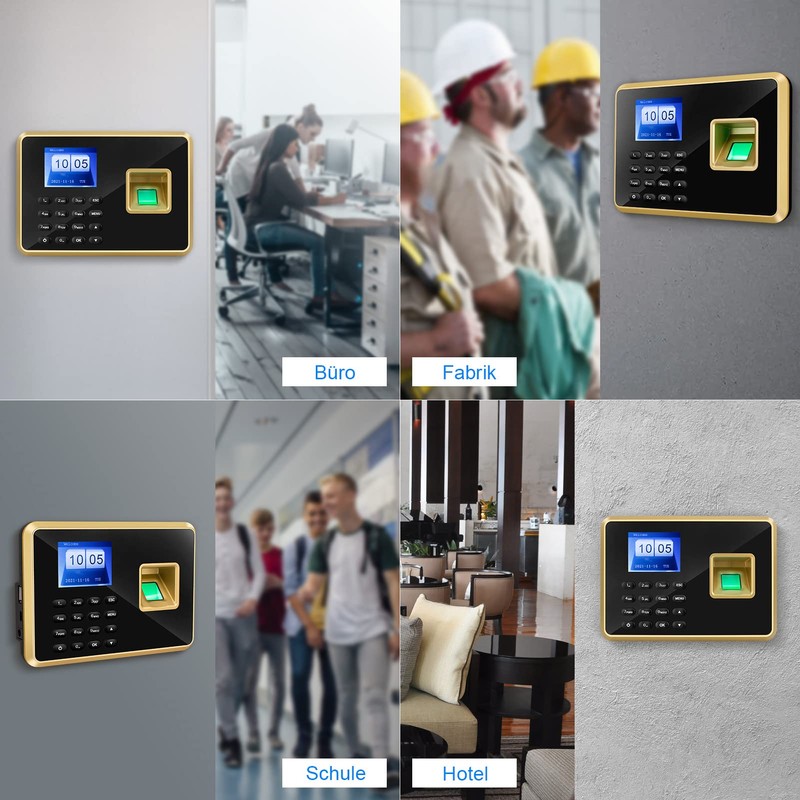 JIAN BOLAND Biometric Fingerprint Time Tracking Password Machine Employee Check-in
