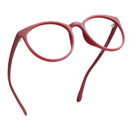 LifeArt Blue Light Blocking Glasses, Anti Eyestrain, Computer Reading Glasses, Gaming Glasses, TV Glasses for Women, Anti Glare (Red, No Magnification)