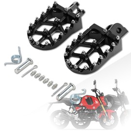 JFG Motorcycle Foot Pegs Anti-Slip Foot Pegs Step Foldable Aluminum Compatible Models Grom MSX125 GROM125 Monkey 125 (Monkey 125) Motorcycle Footrest Petal - Red