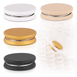 4pcs Strong Magnetic Hijab Pins, Oblate Style Hijab Magnets Multi-Use No-Snag Scarf Clasp Pinless Brooch for Women Girls Clothes (Matte 1)