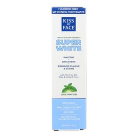 Kiss My Face Toothpaste Whitening Cool Mint 4.5 Ounce (Flouride-Free) (133ml) (6 Pack)