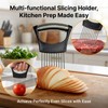 3-in-1 Vegetable Slicer Set with Onion Holder Crinkle Cutter Green