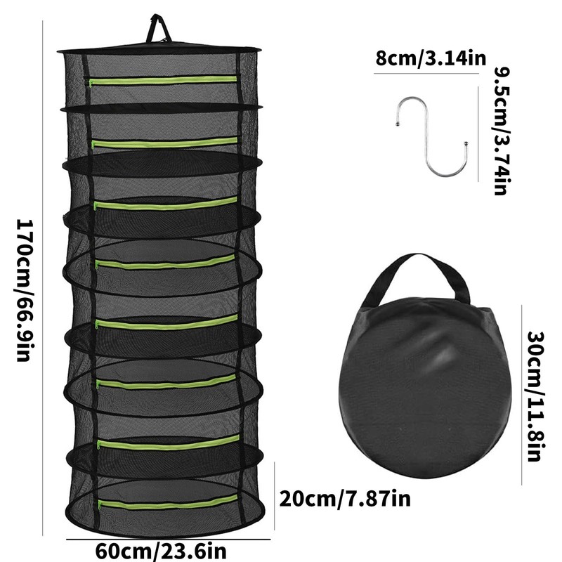 ROSYLEVE Drying Net Herbs 6-Layer Herb Dryer Hanging with S-shaped