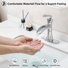 HEYMYTAP Brass Chrome Bathroom Faucet Single Handle, Bathroom Faucets One