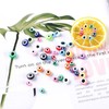 HERZWILD 300pcs Flat Round Evil Eye Beads Acrylic Lucky Eye
