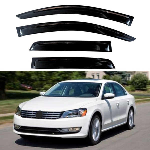 KPY KPY Window Visor Compatible with Volkswagen (VW) Passat 2011-2018,