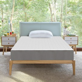 Treaton, 7-Inch Medium Firm High Density Foam Mattress, Comfortable Mattress for Cooler Sleep, Zippered and Washable Cover, 75" x 30", White