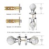 CLCTK Crystal Glass Door Knobs Interior with Lock, Round Bathroom