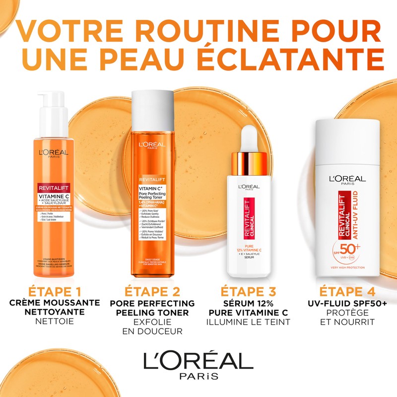 L'Oréal Paris Revitalift Clinical Peeling Toner, Fromulated with Vitamin C