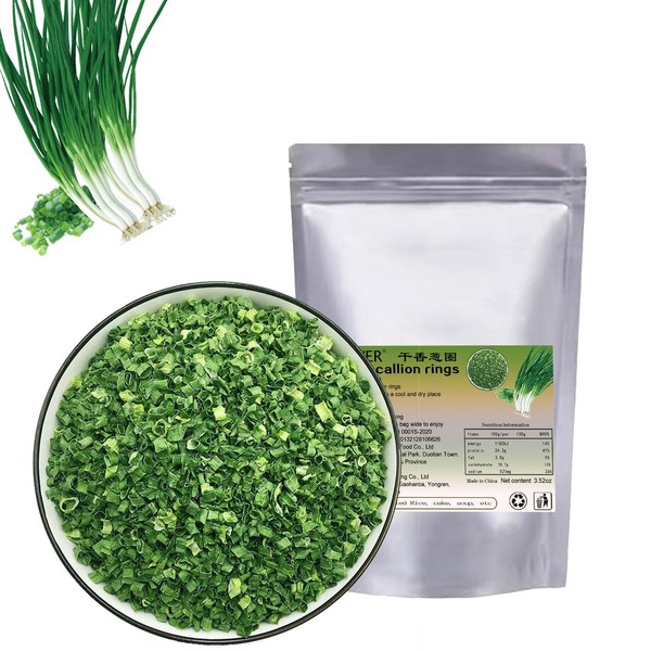 dried scallions 100g,dehydrated onions,Adds a mild flavor and a lot
