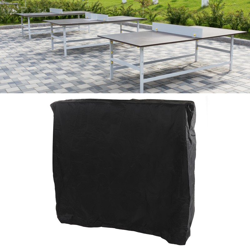 Ping Pong Table Cover Black Zippered 210 Silver Coated Waterproof