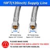 10FT Stainless Steel Braided Dishwasher Water Supply Line, 3/8" Compression