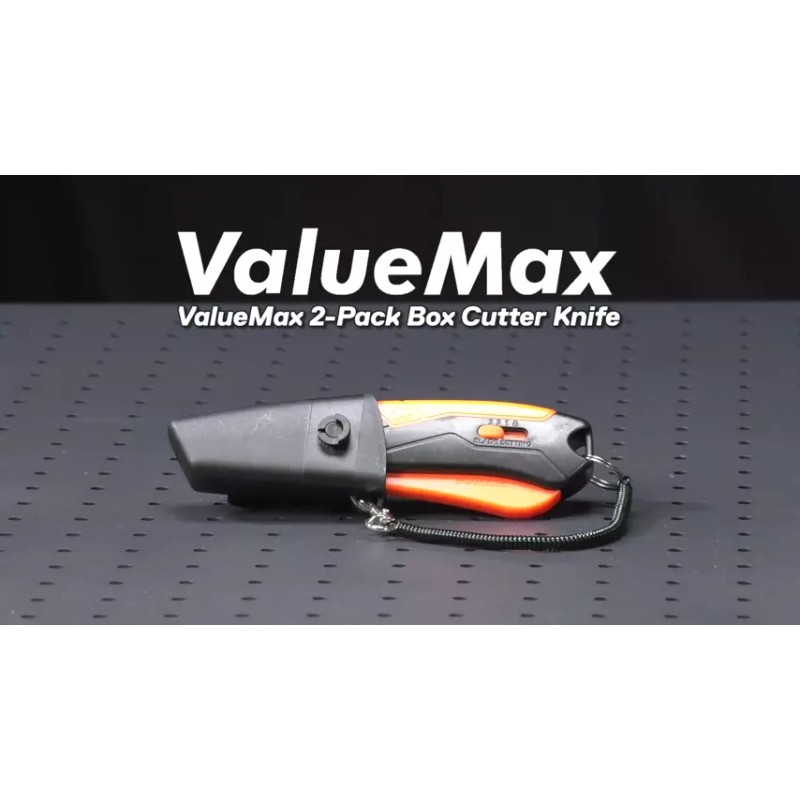 ValueMax 2-Pack Box Cutter Knife, Self-Retractin