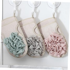 BIUDECO 3pcs Double-sided Brush Exfoliating Bath Gloves Body Scrubber Bubble Maker