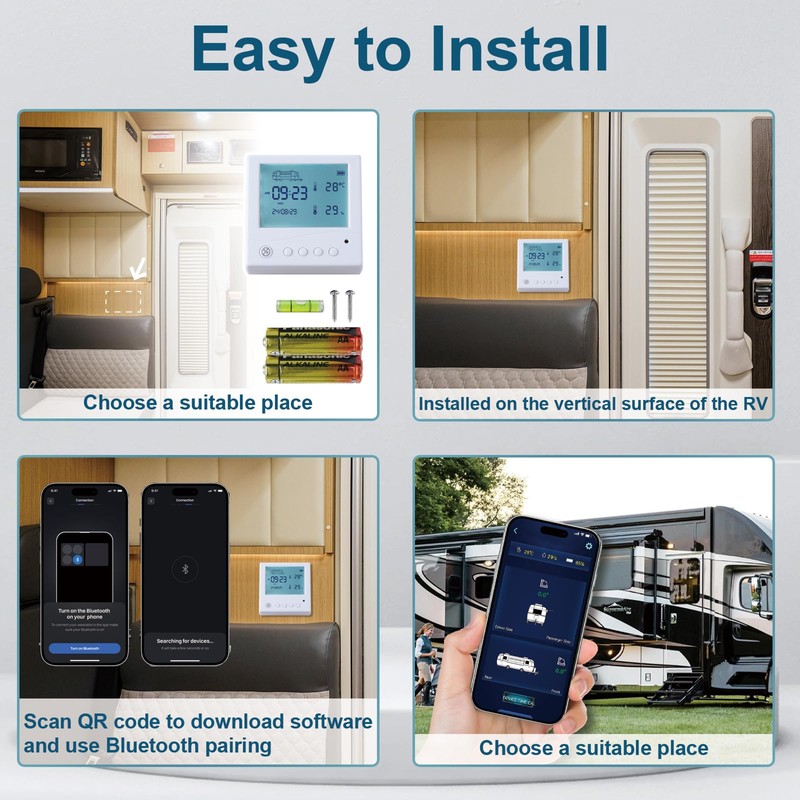 HRepair Wireless RV Leveling System, Camper Leveling System, Travel Trailer