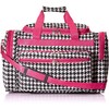 World Traveler Fashion Prints 19-inch Duffle Bag, Fuchsia Trim Houndstooth