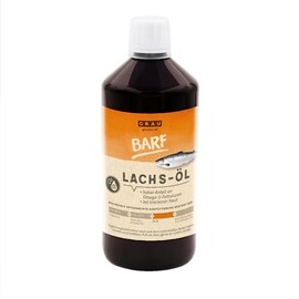 GRAU - das Original - Lachsöl, mit wichtigen Omega 3 - und Omega 6 - Fettsäuren, unterstützt Haut & Fell 1er Pack (1 x 750 ml), Ergänzungsfuttermittel für Hunde & Katzen