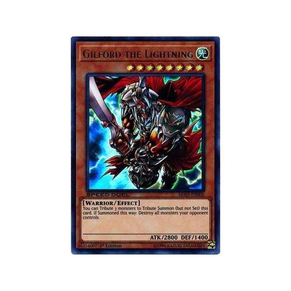 Yu-Gi-Oh! - Gilford The Lightning - SBAD-EN008 - Ultra Rare - 1st Edition - Speed Duel: Attack from The Deep