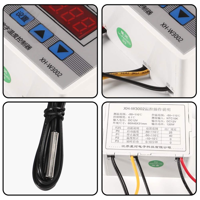2PCS XH-W3002 Digital Temperature Controller -50 to 110 °C Programmable