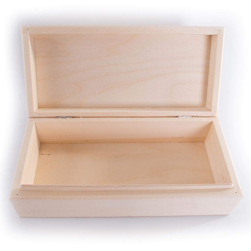 Rectangular Oblong Wooden Box to Decorate | 24 x 11.5