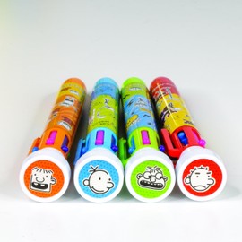GEDDES Raymond Diary of a Wimpy Kid 6-Color Pens with Stampers - Pack of 12 - Fun and Multifunctional Pens for Kids
