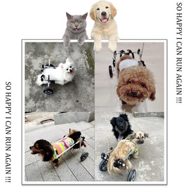 Dog Wheelchair, 2 Wheel Pet Wheelchair, Adjustable Dog Wheelchair for Back Legs Disability, Paralysis, Injury, Hind Limb Weakness Pet (XS)