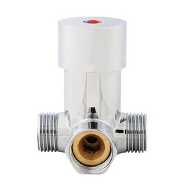 G1/2 Hot Cold Water Mixing Valve Solid Brass Thermostatic Mixer Temperature Control for Bathroom Automatic Sensor Touchless Faucet