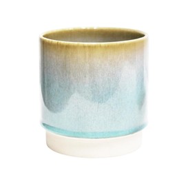 Ivyline Planter, Earthenware, Aqua, 14 x 13.5cm