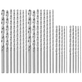 PINGEUI 26 Pieces Extra Long HSS Twist Drill Bit Set, Metal Drill Bits, Diameter 2-10mm Steel Drill Set for Metal, Wood and Aluminium