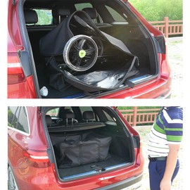 Golf Push Cart Bag 3 Wheel Folding Carry Bag for Push Carts Cover Protector Black Extra-Large Capacity Cover Collapsible