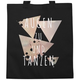 Shirtracer - Cotton Bag - Festival & Concert Accessories - Eyes Up and Dance Techno Gift, 1 black