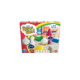 SUPER SAND 383324.208 Classic-Super Soft Magic Sand for Kids Aged 3 and up, White, 26.7 x 5.2 x 26.7 Centimeters
