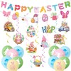 Easter Decorations Indoor Happy Easter Banner Garland Easter Bunting Balloons