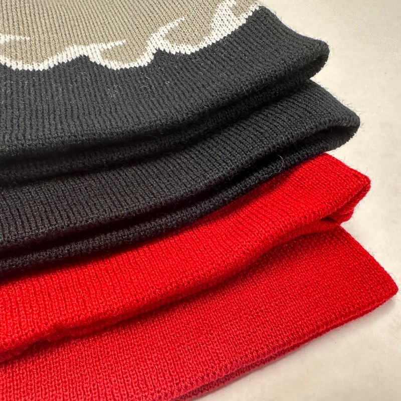 COUVER Flame Fire Design Cuffless Beanie Hat Ski Beanie Hat