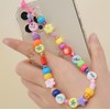 clover Beaded Phone Charm, Smiley Face Beaded Phone Lanyard Wrist