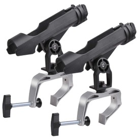 Fishing Rod Holders for Boat Adjustable Fishing Pole Holder with Large Clamp Folding Rod Racks Holder (2Pcs, RH20)