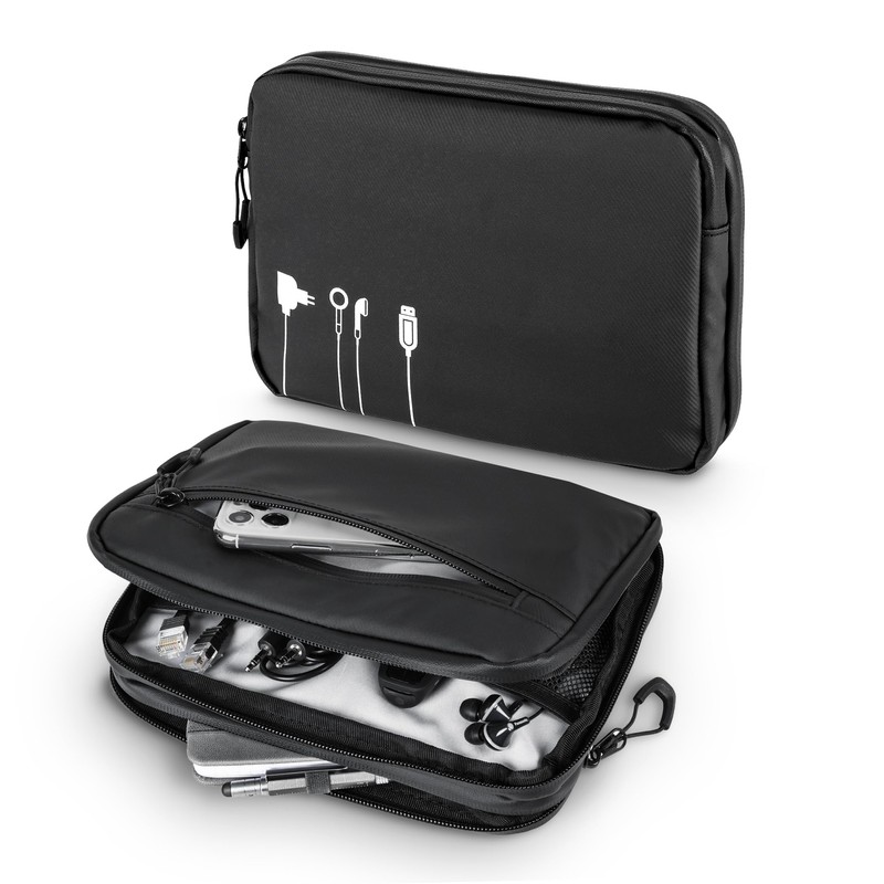 TROIKA Black Tech Pouch 2 - BBL64/BK - Cable Bag