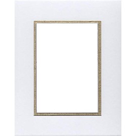 22x28 Double Acid Free White Core Picture Mats Cut for 18x24 Pictures in White and Gold