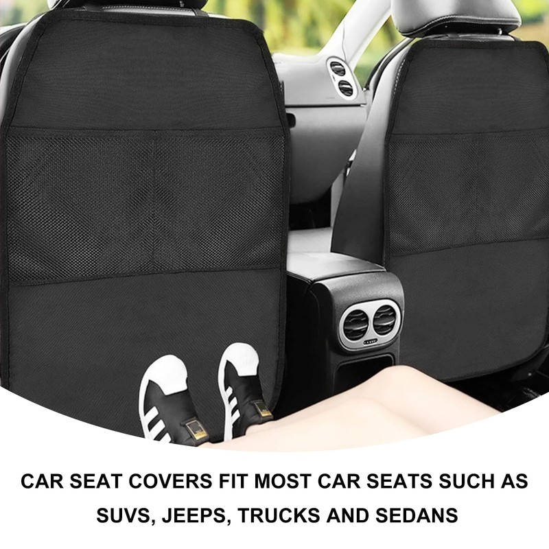 BWBWND 2PCS Back Seat Protector for Car, Extra Large Kick