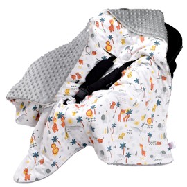 Bebamour Baby Car Seat Blanket Footmuff Universal Baby Blanket for Newborn Baby Swaddle Blanket, Animal