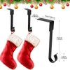 4 Pack Christmas Stocking Holders, Metal Mantel Hooks Hanger Non-Slip