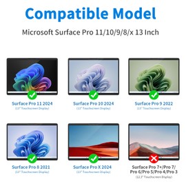 SSS·GRGB 2 Pack Paperfeel Screen Protector Compatible with Surface Pro 11 2024/10/9/8/X (13 Inch), Matte PET Film for Natural Writing, Anti-Glare, Anti-Scratch, Easy Installation Kit