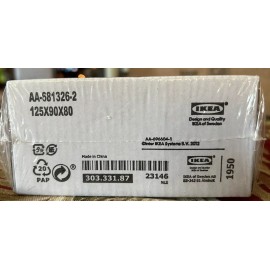 IKEA BLAST Glass Globe White Steel Curtain Round Rod Finials - Set of 2 End Caps