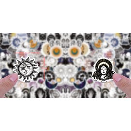 CAREOR 62Pcs Astrology Stickers, Vinyl Waterproof Cute Graffiti Astrology Stickers for Teens Office Workers Crafts Gifts Laptop Bottles Envelopes Snowboard