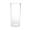 Clear Acrylic Cylinder Vase Hard Wearing Lightweight Durable Plastic 25cm