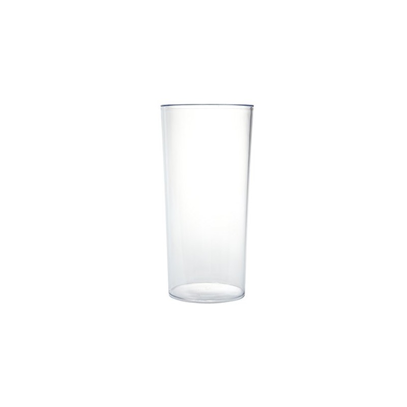 Clear Acrylic Cylinder Vase Hard Wearing Lightweight Durable Plastic 25cm