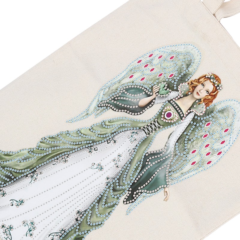 DIY Diamond Painting Shopping Bag Rhinestones Painting Tote Bag with